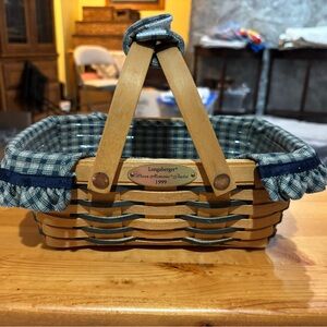 Longaberger Blue and Tan Basket